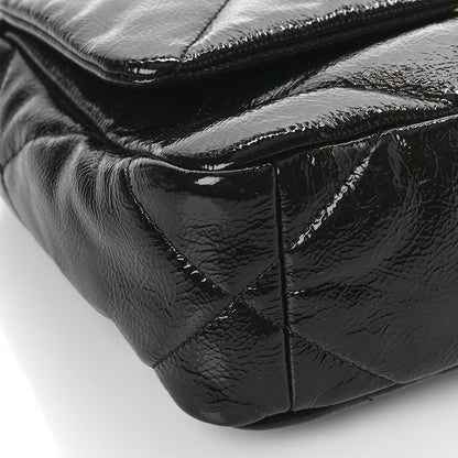 Chanel Shiny Crumpled Calfskin Quilted Medium Chanel 19 Flap Black 8 of 9