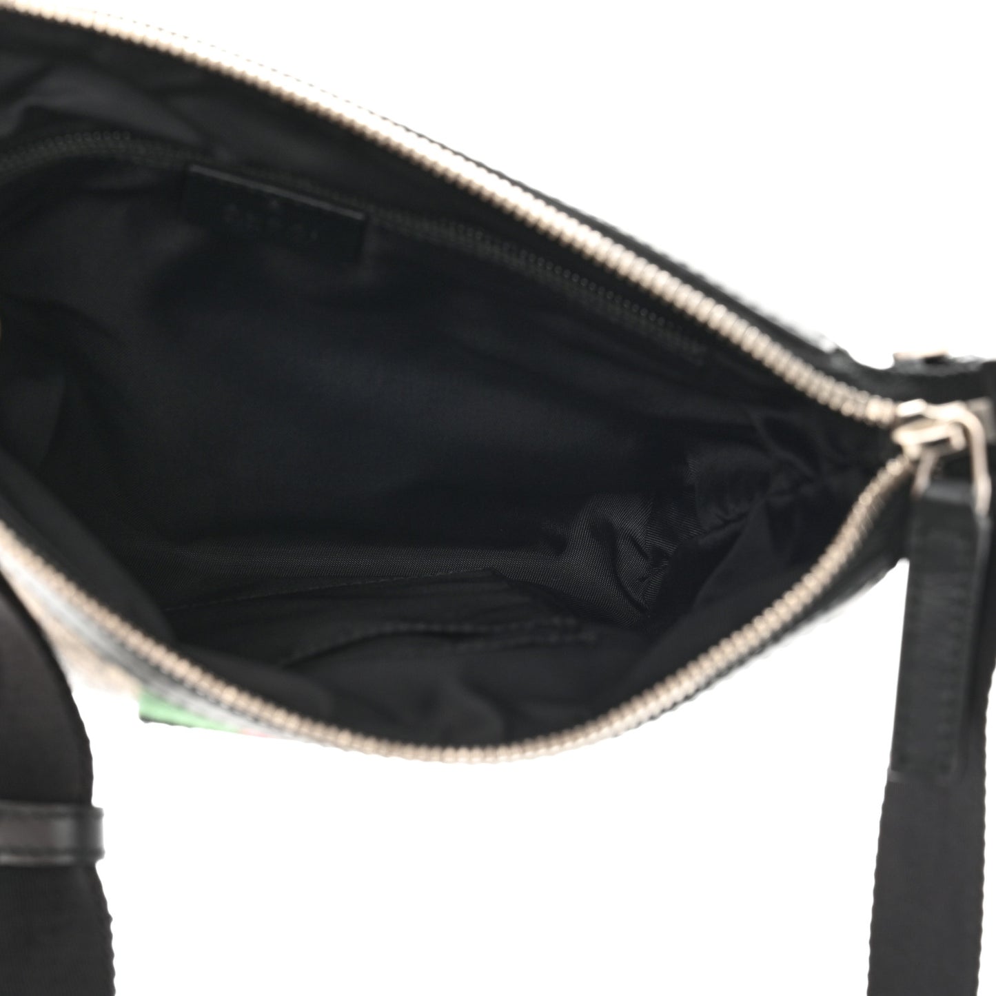 GG Supreme Monogram Web Messenger Bag Black
