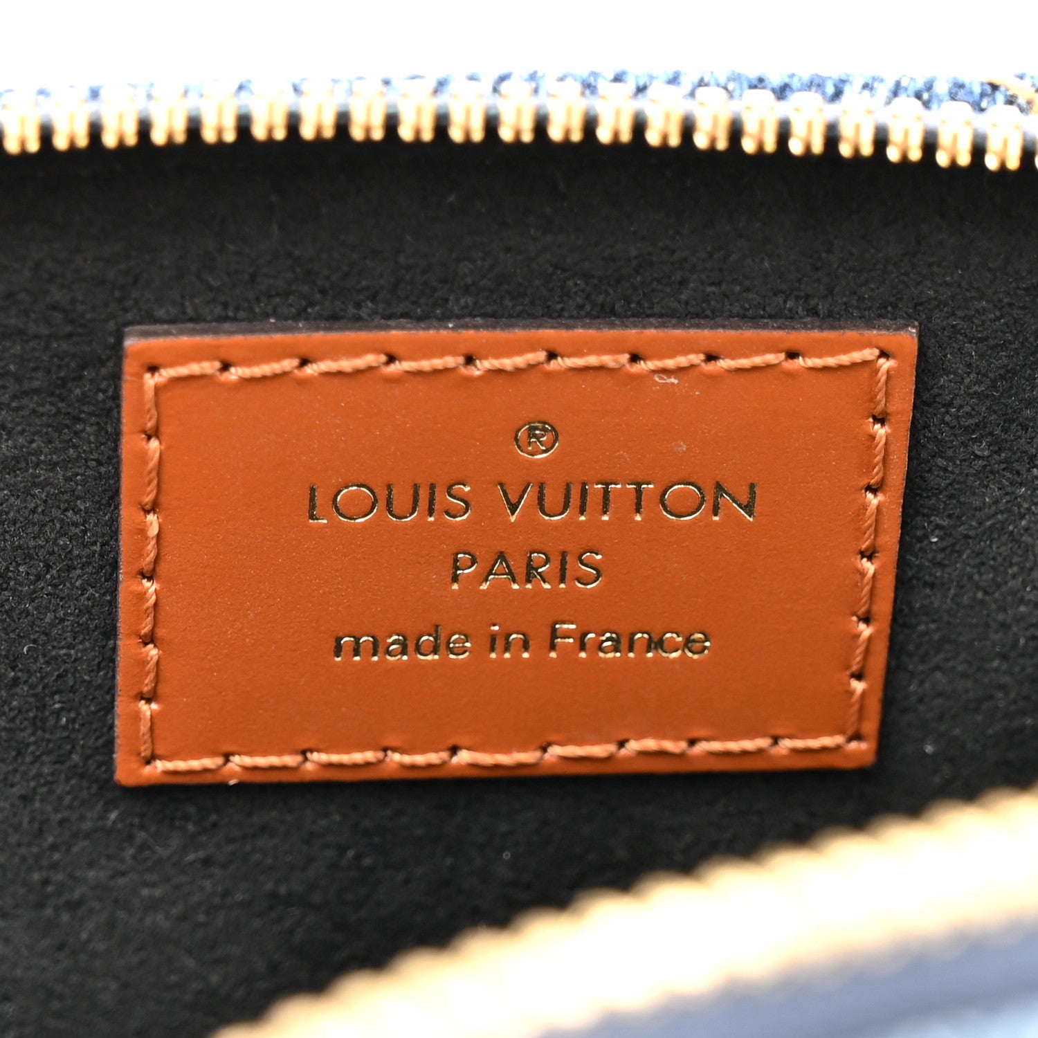 Louis Vuitton Denim Calfskin Reverse Monogram Malletage Alma BB Blue 6 of 10