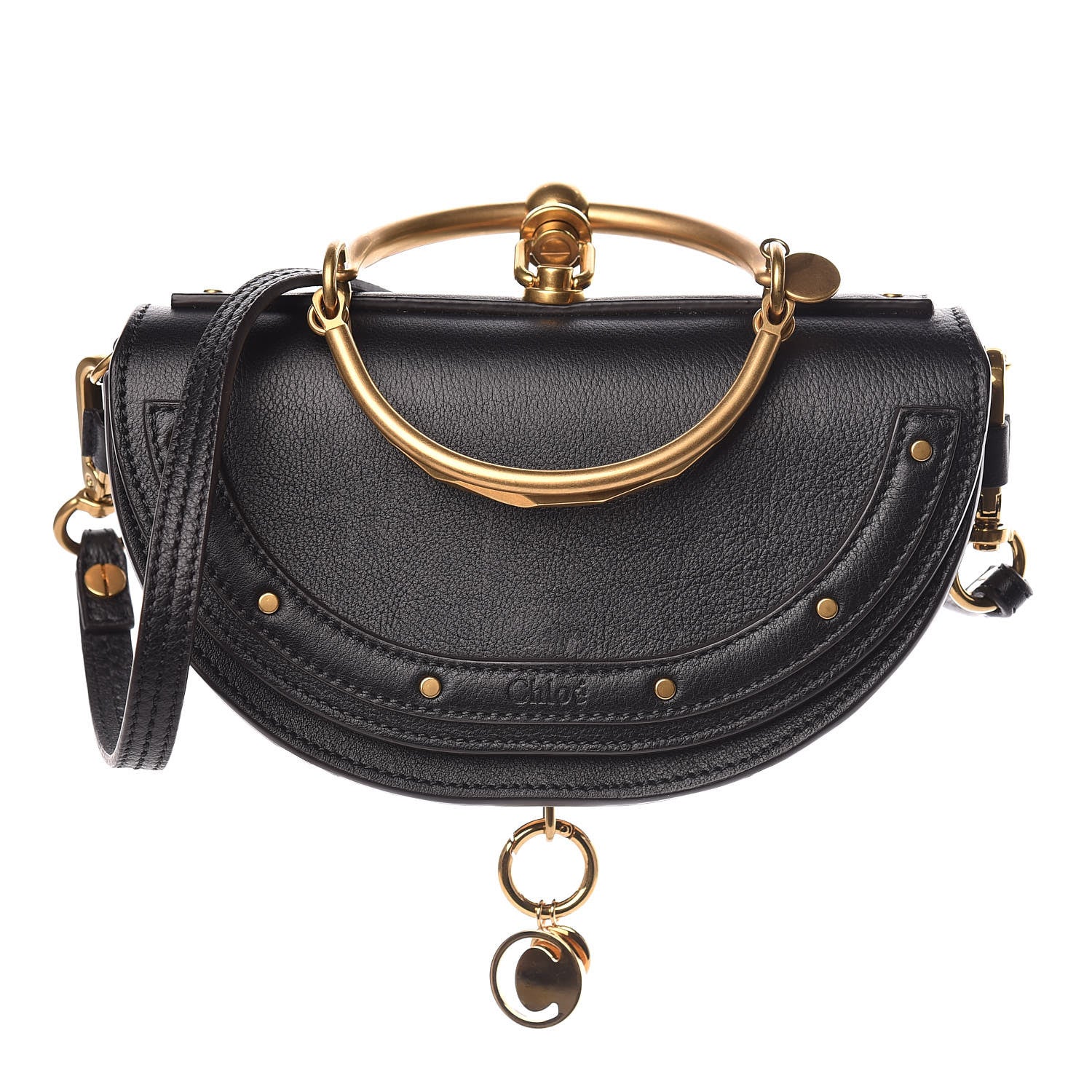 Chloe Calfskin Small Nile Bracelet Minaudiere Bag Black 1 of 6