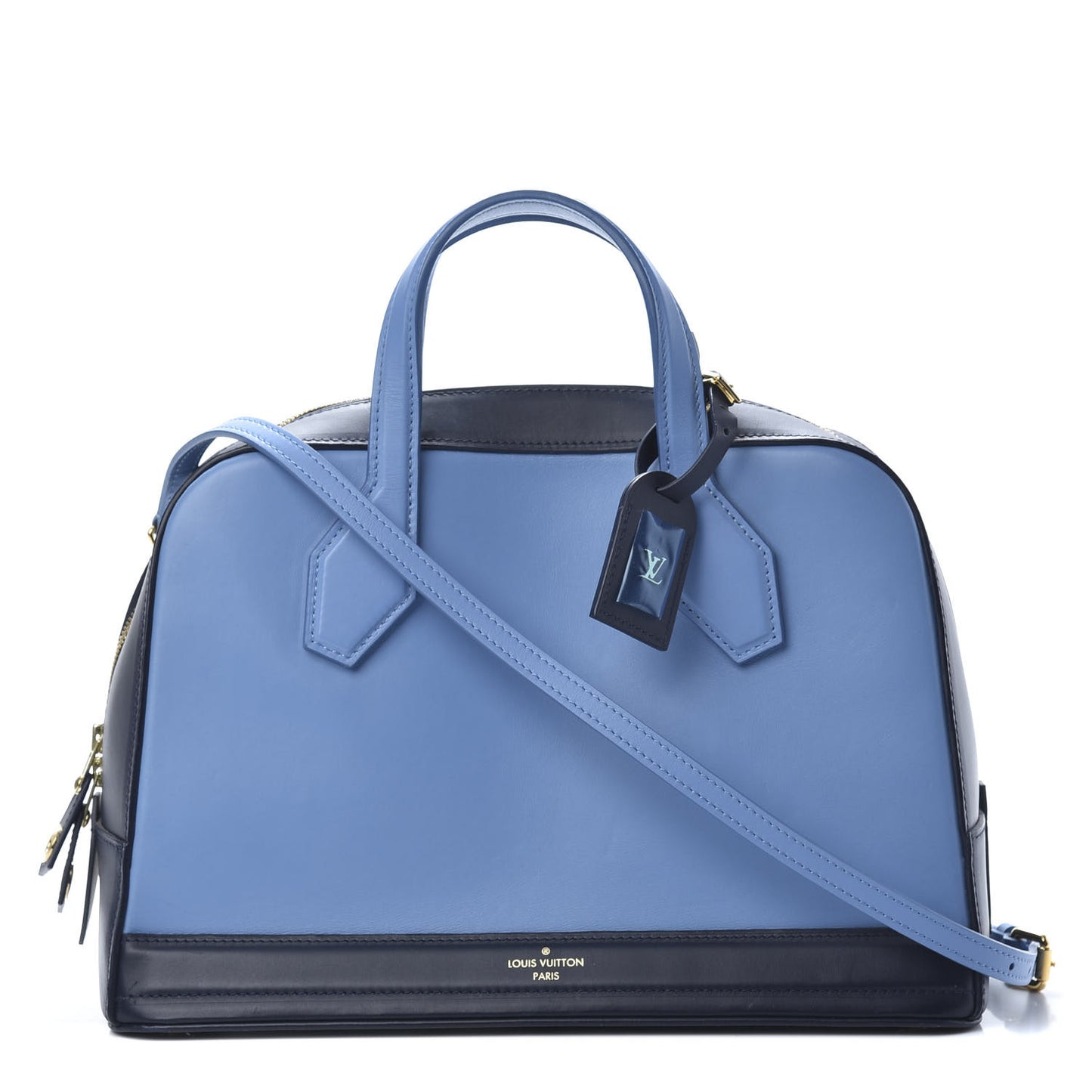 Box Calfskin Dora MM Tote Bleuet