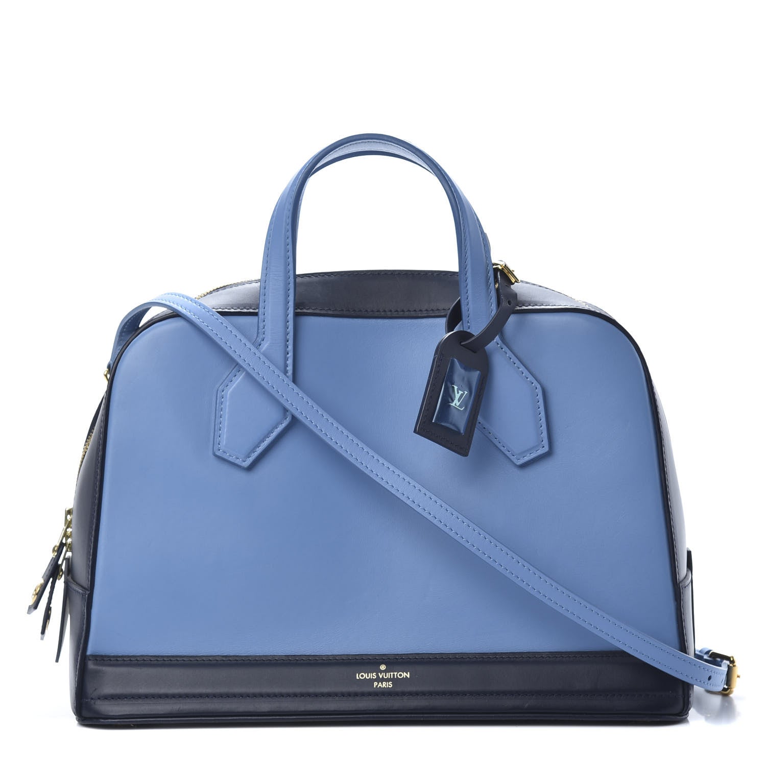 Louis Vuitton Box Calfskin Dora MM Tote Bleuet 1 of 14