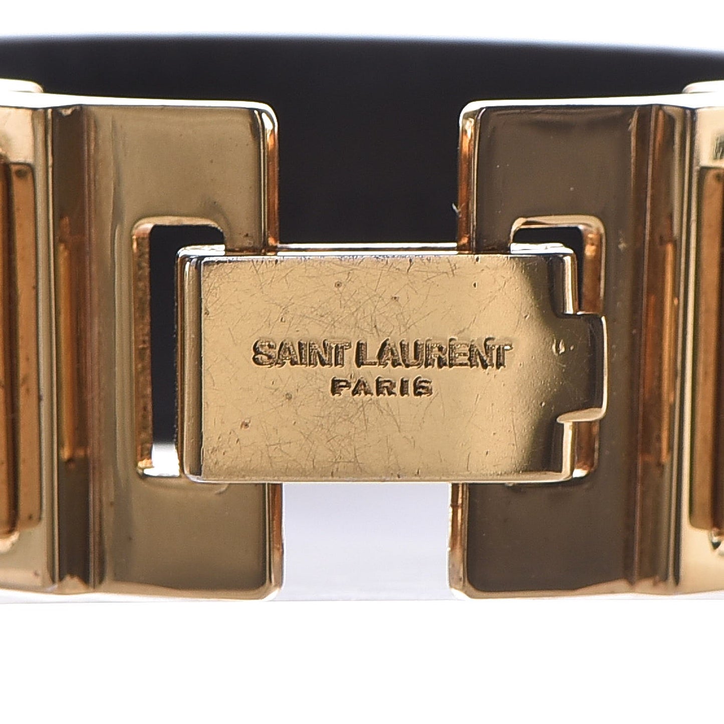 Calfskin Pyramid Stud Bracelet Red Gold