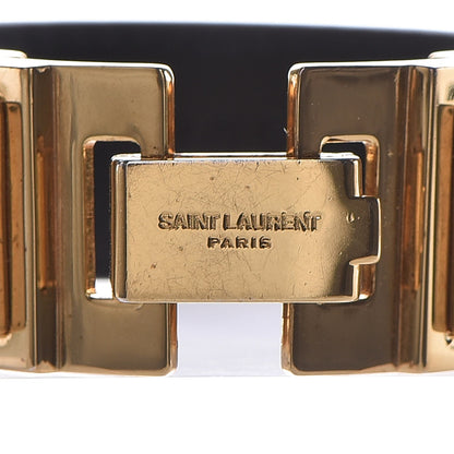 Saint Laurent Calfskin Pyramid Stud Bracelet Red Gold 4 of 16