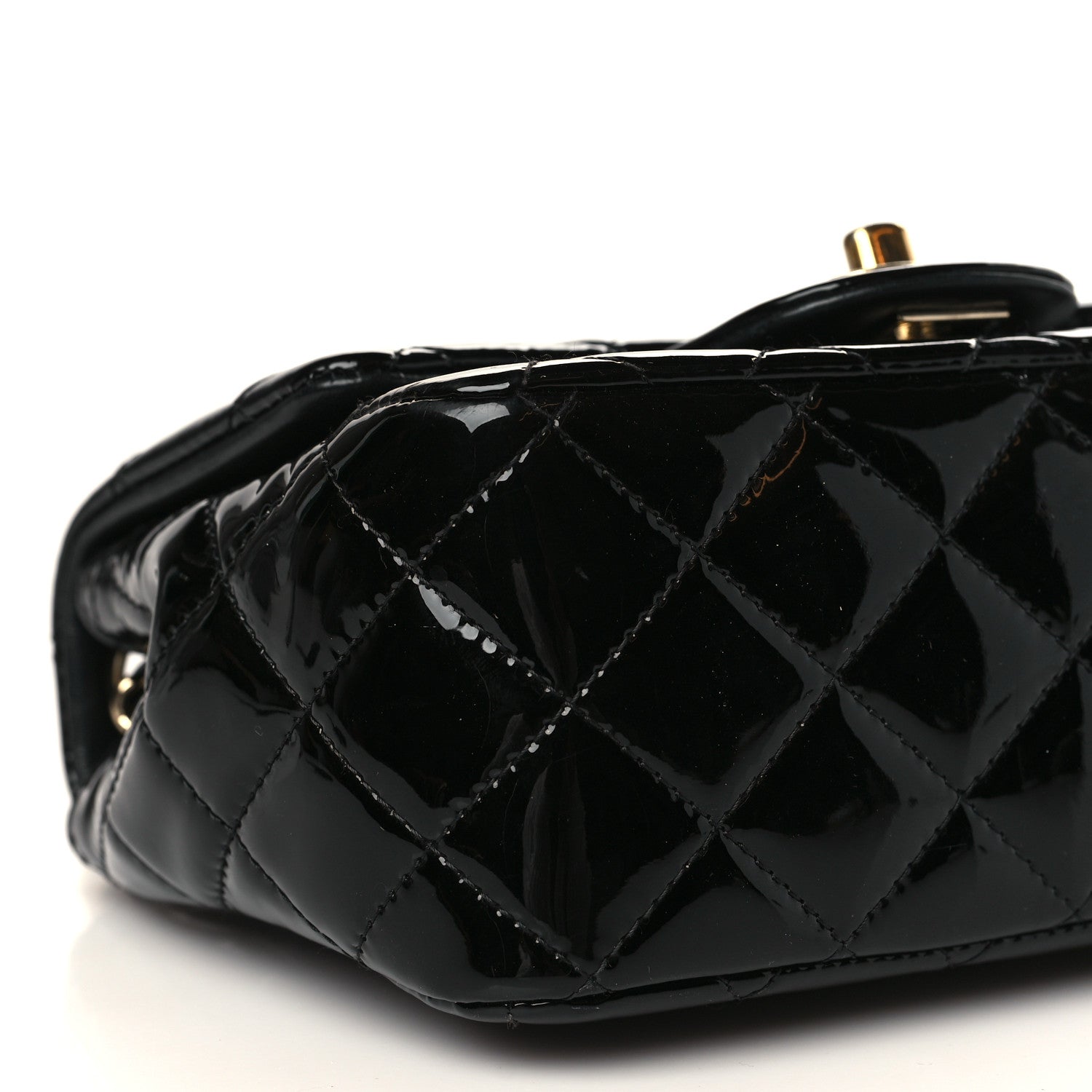 Chanel Patent Calfskin Quilted Mini Square Flap Black 8 of 8