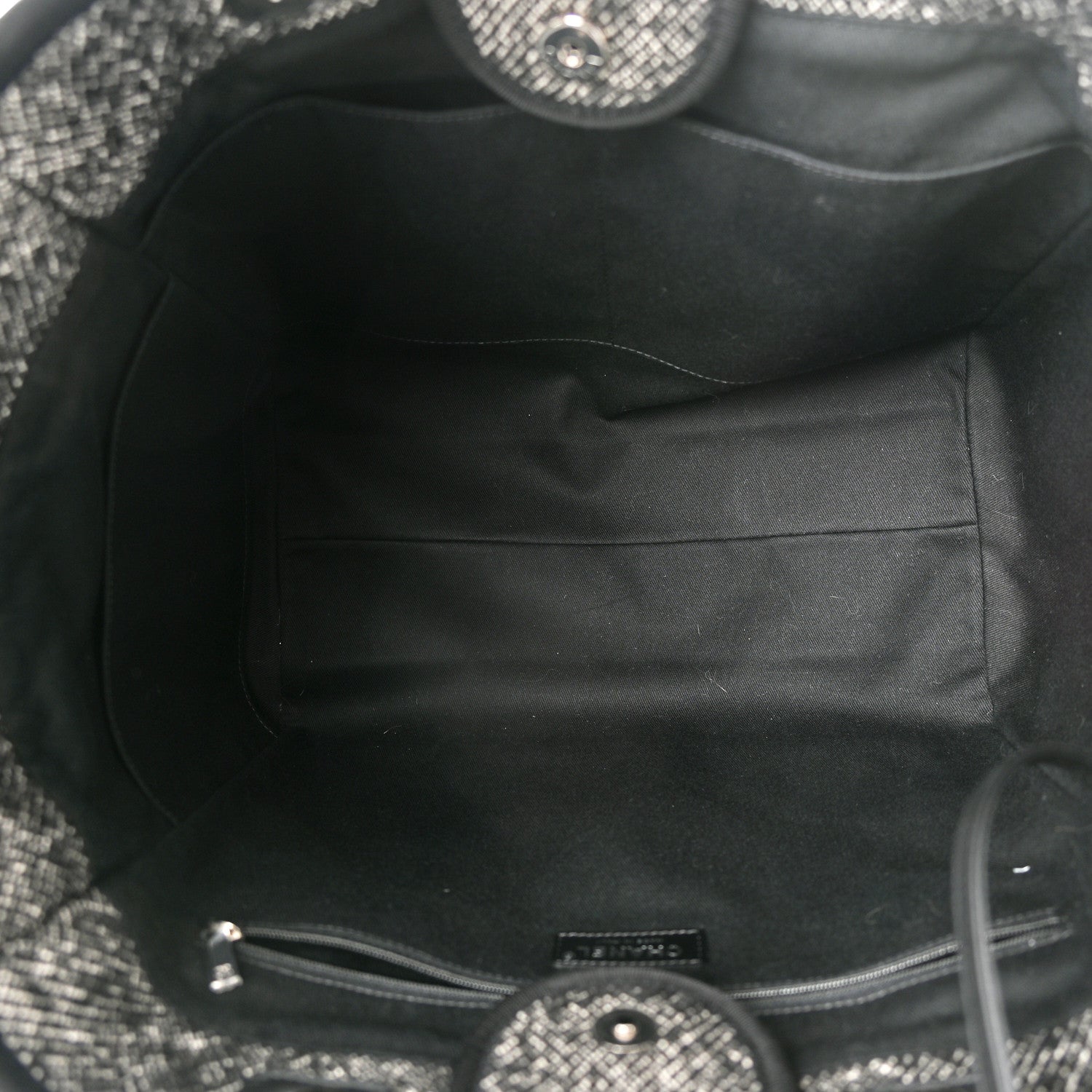 Chanel Mixed Fibers Calfskin Medium Deauville Tote Black 5 of 12