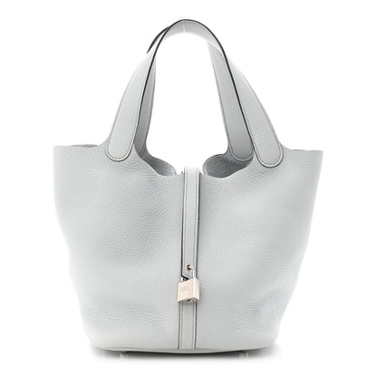 Hermes Taurillon Clemence Picotin Lock 22 MM Bleu Pale 1 of 12