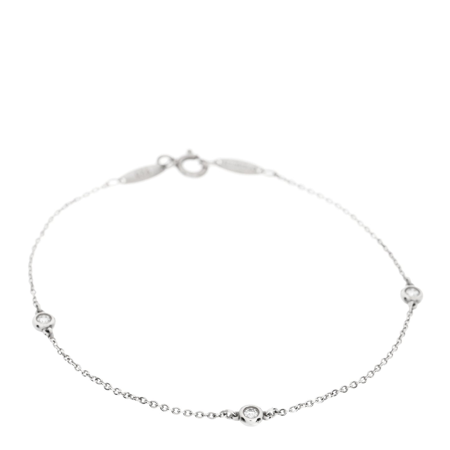Sterling Silver Diamond .09ct Elsa Peretti Diamonds By The Yard Bracelet