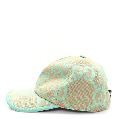 Gucci Monogram Jumbo GG Mosteri Baseball Hat Beige Pepper Mint 4 of 10
