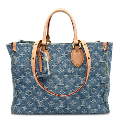 Louis Vuitton Monogram Denim Onthego MM Blue 1 of 9
