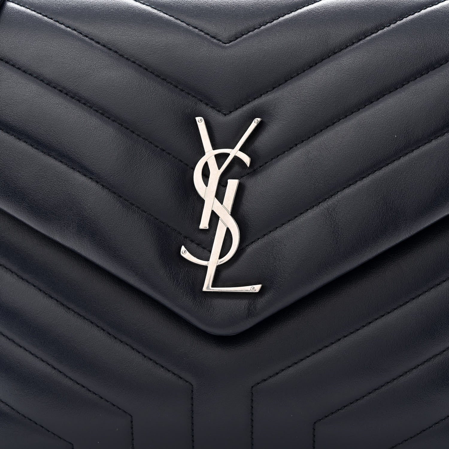 Saint Laurent Calfskin Y Quilted Monogram Medium Loulou Chain Satchel Medium Blue 8 of 11