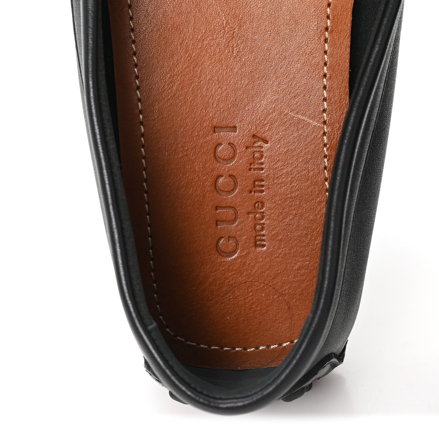 Soft Clove Calfskin Monochrome Mens Interlocking G Driver Loafers 11 Black