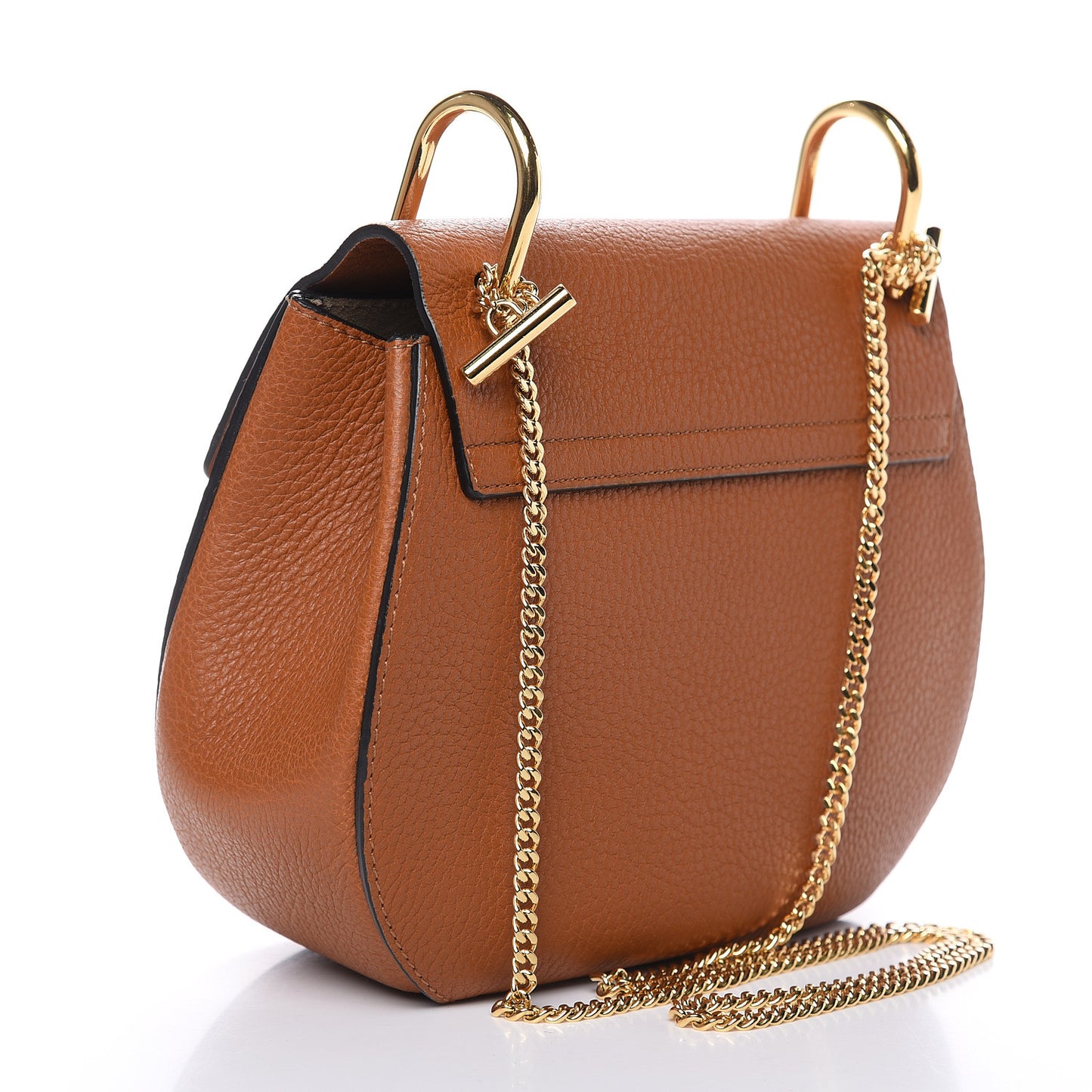 Grained Lambskin Drew Shoulder Bag Caramel