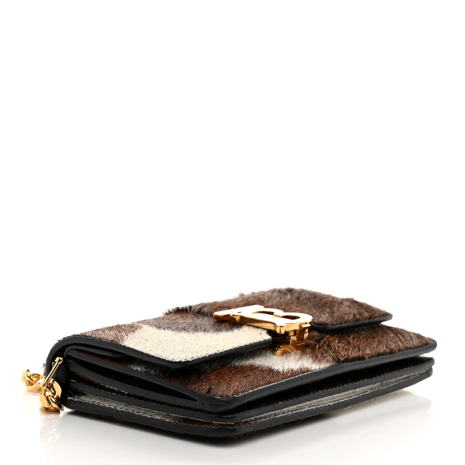 Burberry Calf Hair Large Jessie Chain TB Bag Brown 4 of 10