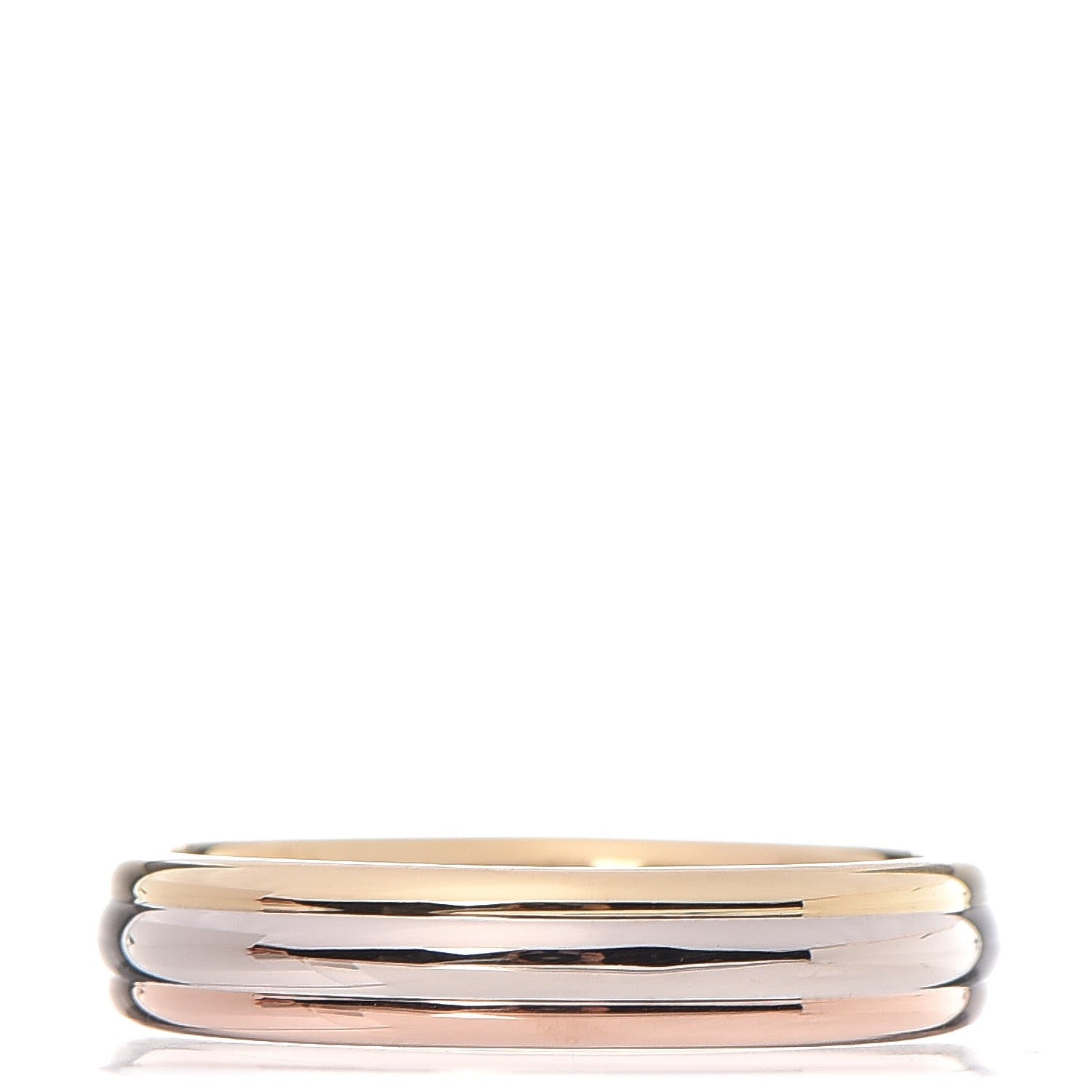 Cartier 18K Pink Yellow White Gold 4.8 mm Trinity Wedding Band Ring 63 10.25 1 of 3