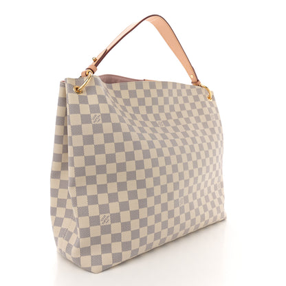 Louis Vuitton Damier Azur Graceful MM Rose Ballerine 3 of 9