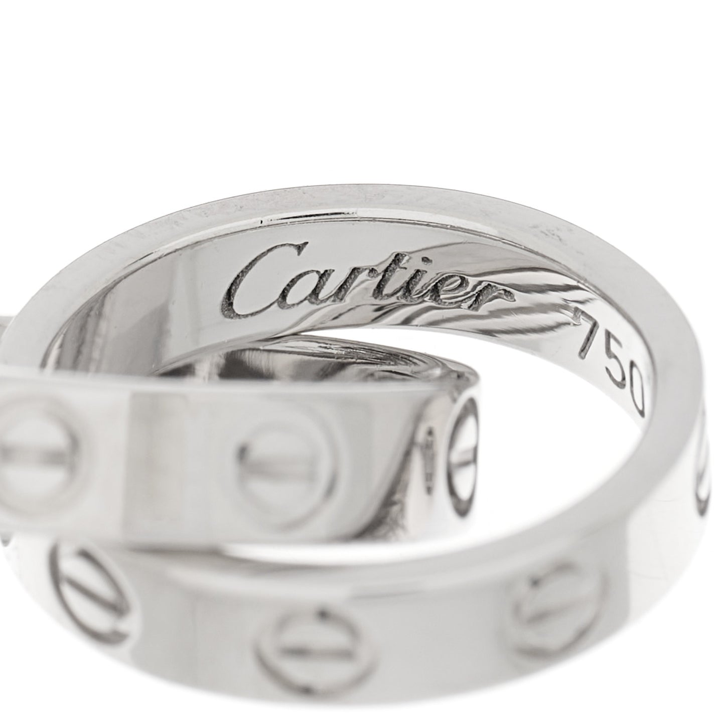 18K White Gold Interlocking LOVE Bracelet