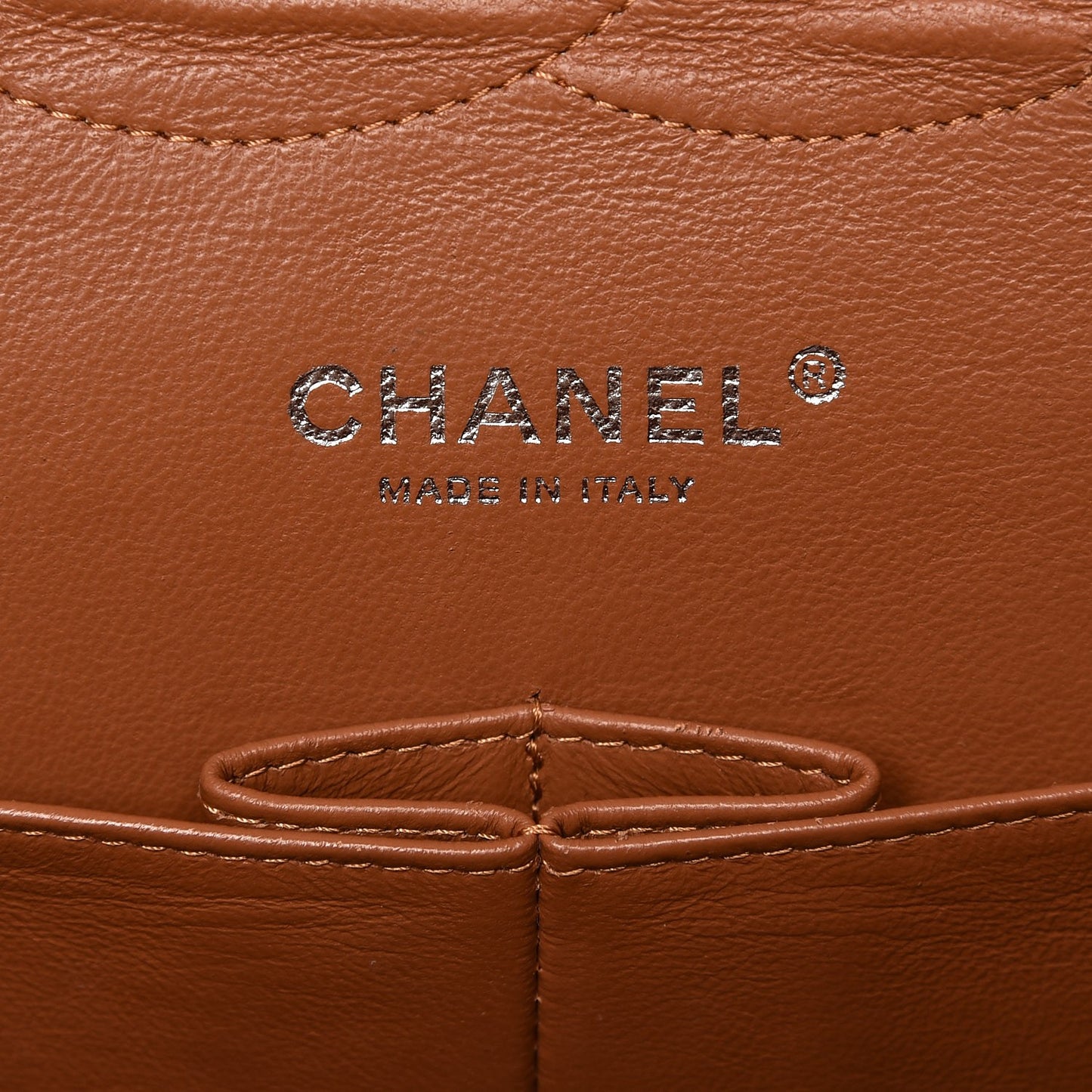 Caviar Quilted Jumbo Double Flap Light Brown