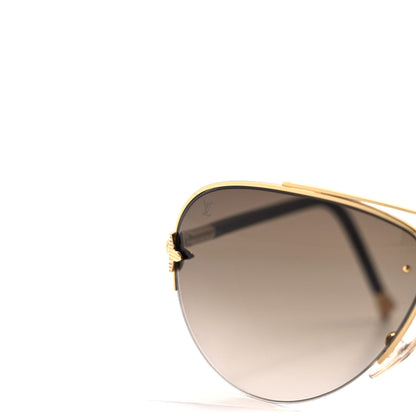 Louis Vuitton Monogram Petite Viola Pilote Aviator Sunglasses Z0571U Brown 5 of 8