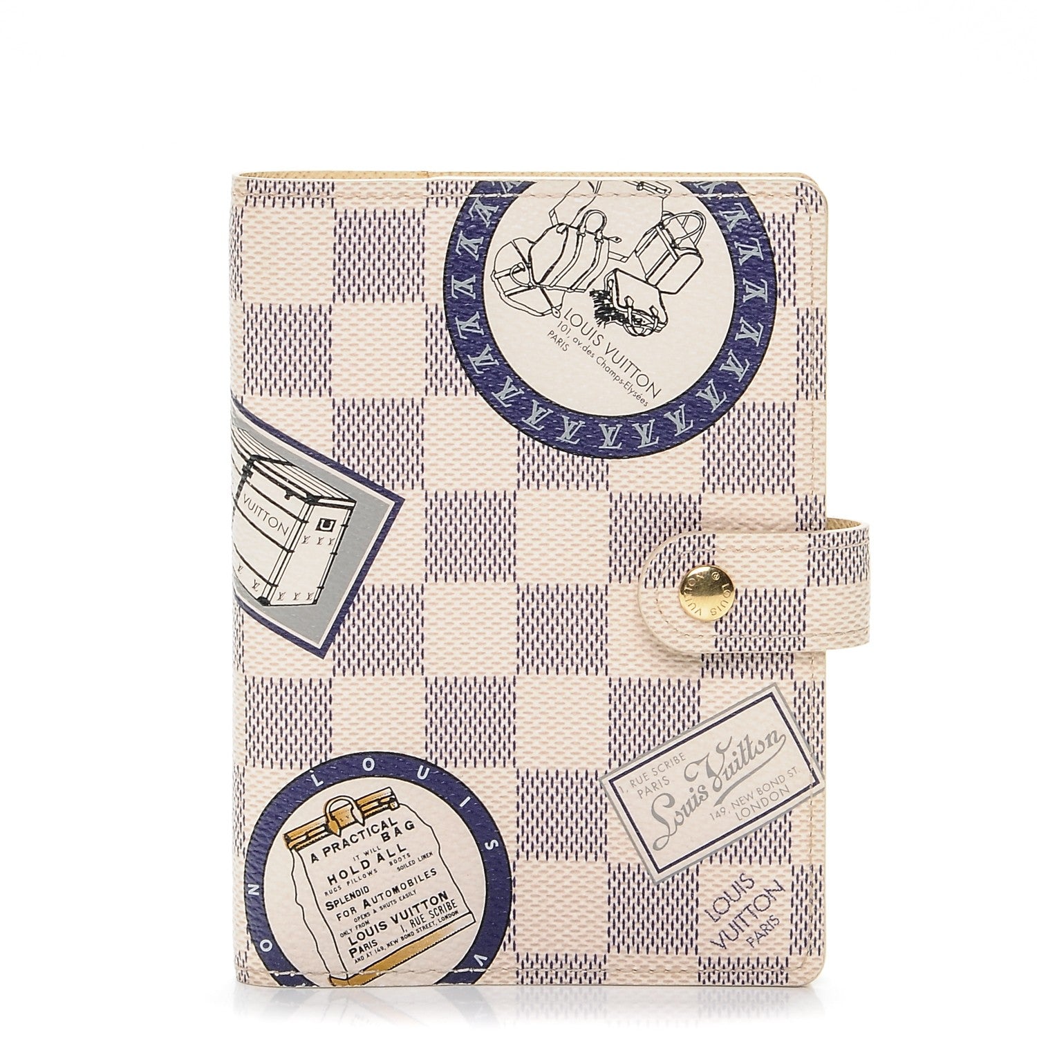 Louis Vuitton Damier Azur Patch Small Ring Agenda Cover 1 of 6