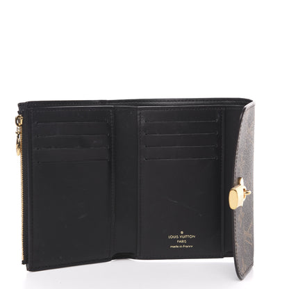 Louis Vuitton Monogram Flower Lock Compact Wallet Black 5 of 10