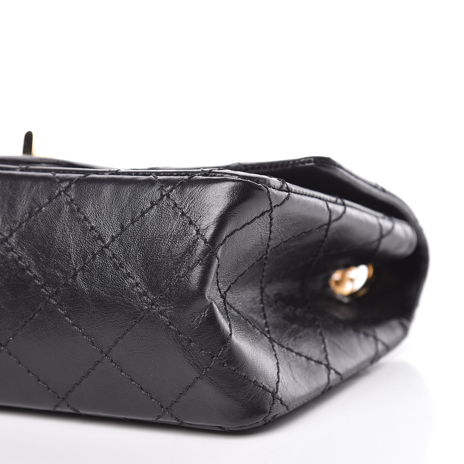 Chanel Aged Calfskin Quilted 2.55 Reissue Mini Flap Black 6 of 10
