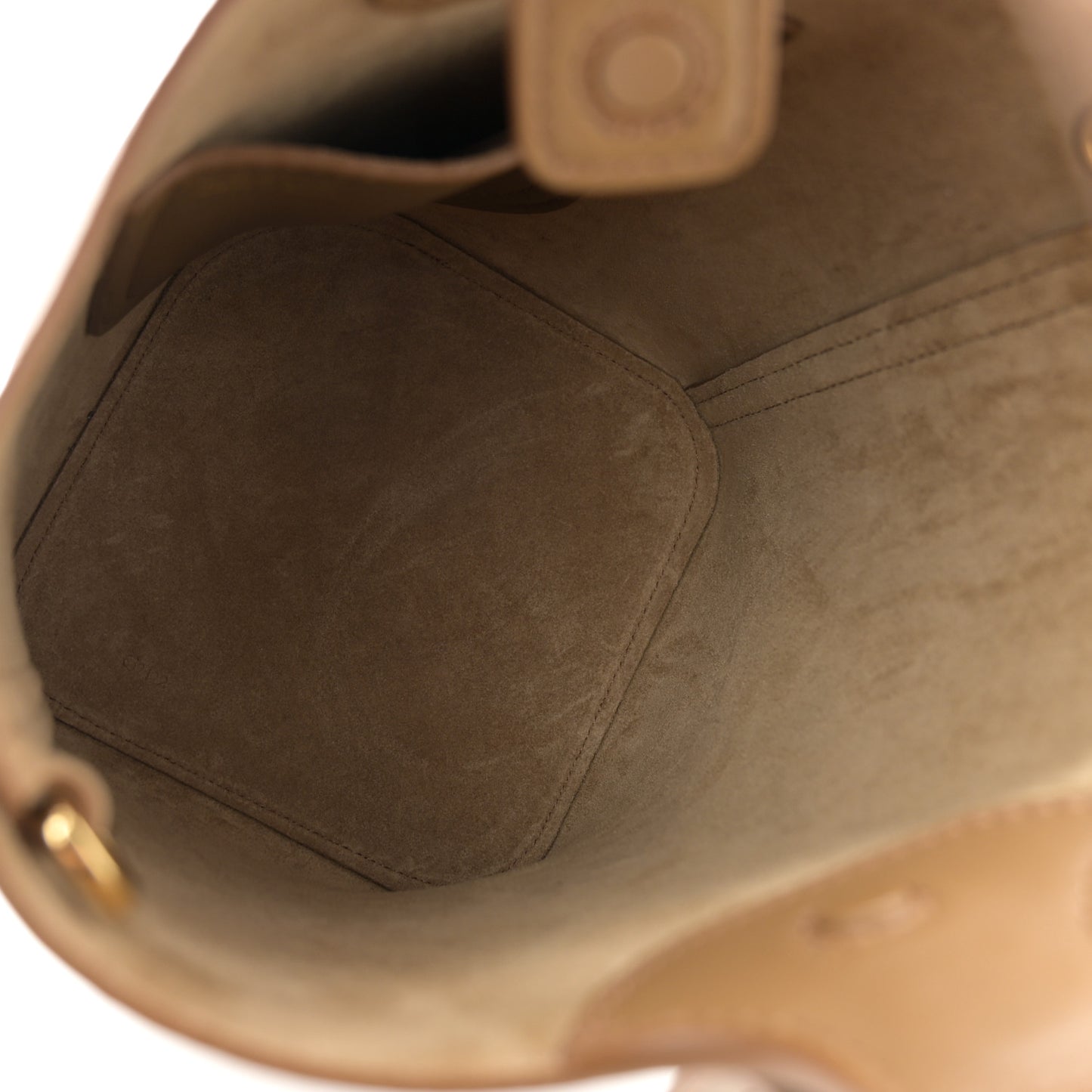 Smooth Calfskin Mini Pebble Bucket Bag Oak
