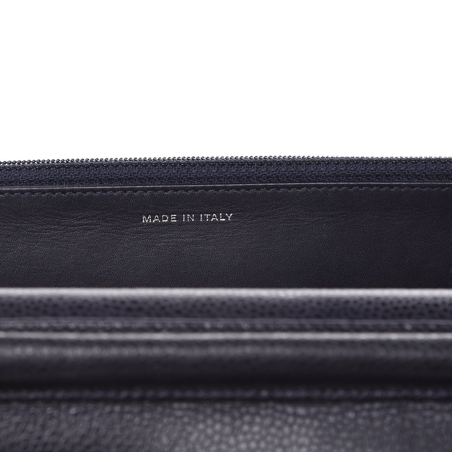 Caviar Quilted Wallet On Chain WOC Navy Blue