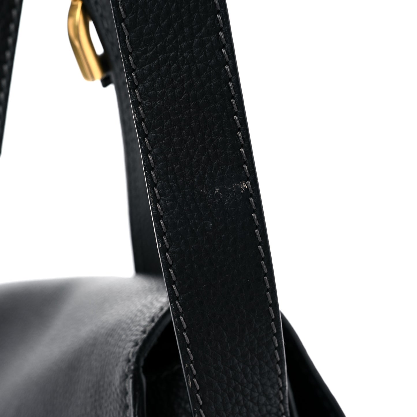 Calfskin Medium Marcie Round Crossbody Bag Black