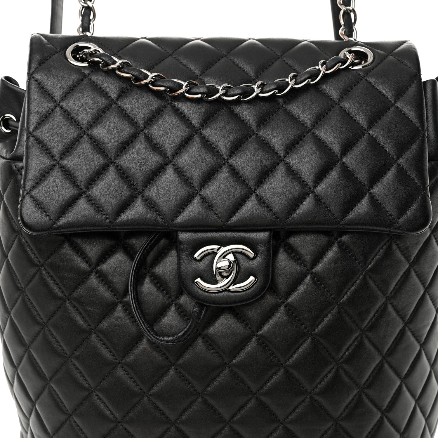 Chanel Lambskin Quilted Large Urban Spirit Backpack Black 8 of 12