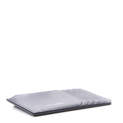 Saint Laurent Grained Calfskin 5 Fragments Zip Pouch Card Holder Black 4 of 8