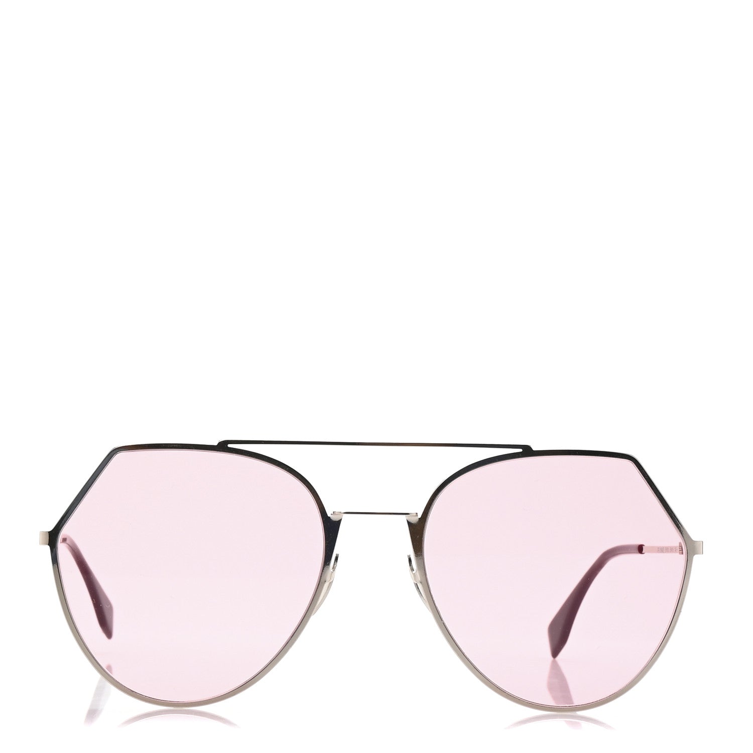 Fendi Metal Geometric FF Sunglasses FF 0194/S Silver Pink 2 of 7
