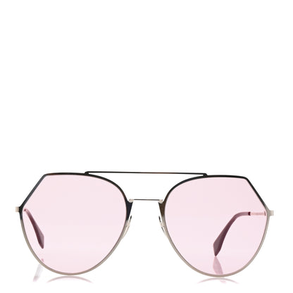 Fendi Metal Geometric FF Sunglasses FF 0194/S Silver Pink 2 of 7