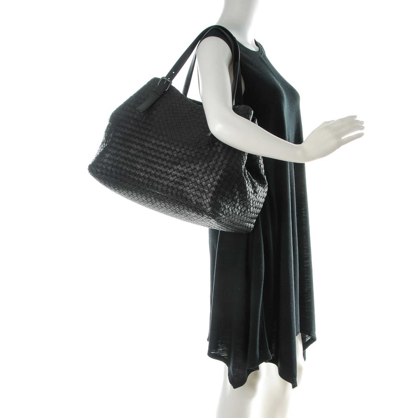 Nappa Intrecciato Large Seamless Tote Nero Black