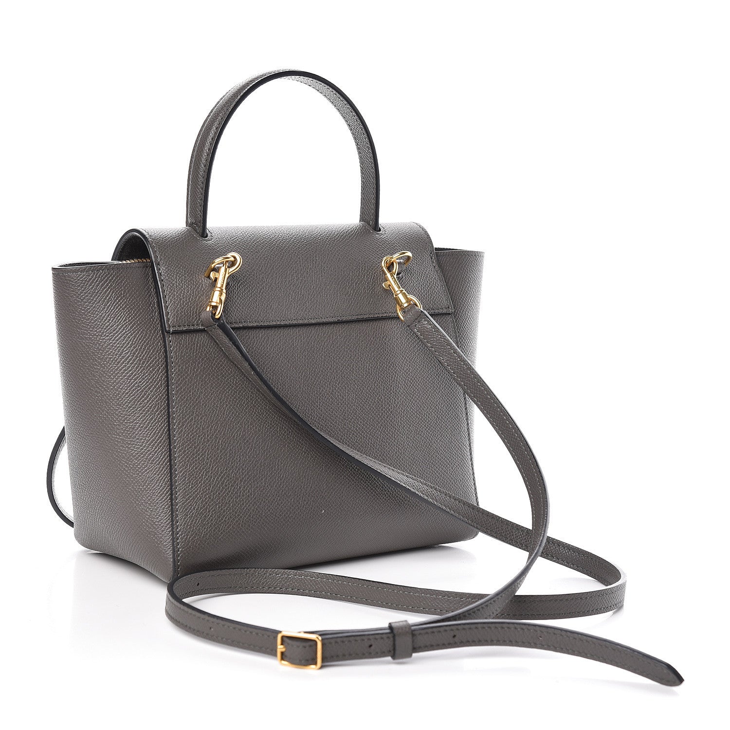 Celine Grained Calfskin Nano Belt Bag Grey 3 of 10
