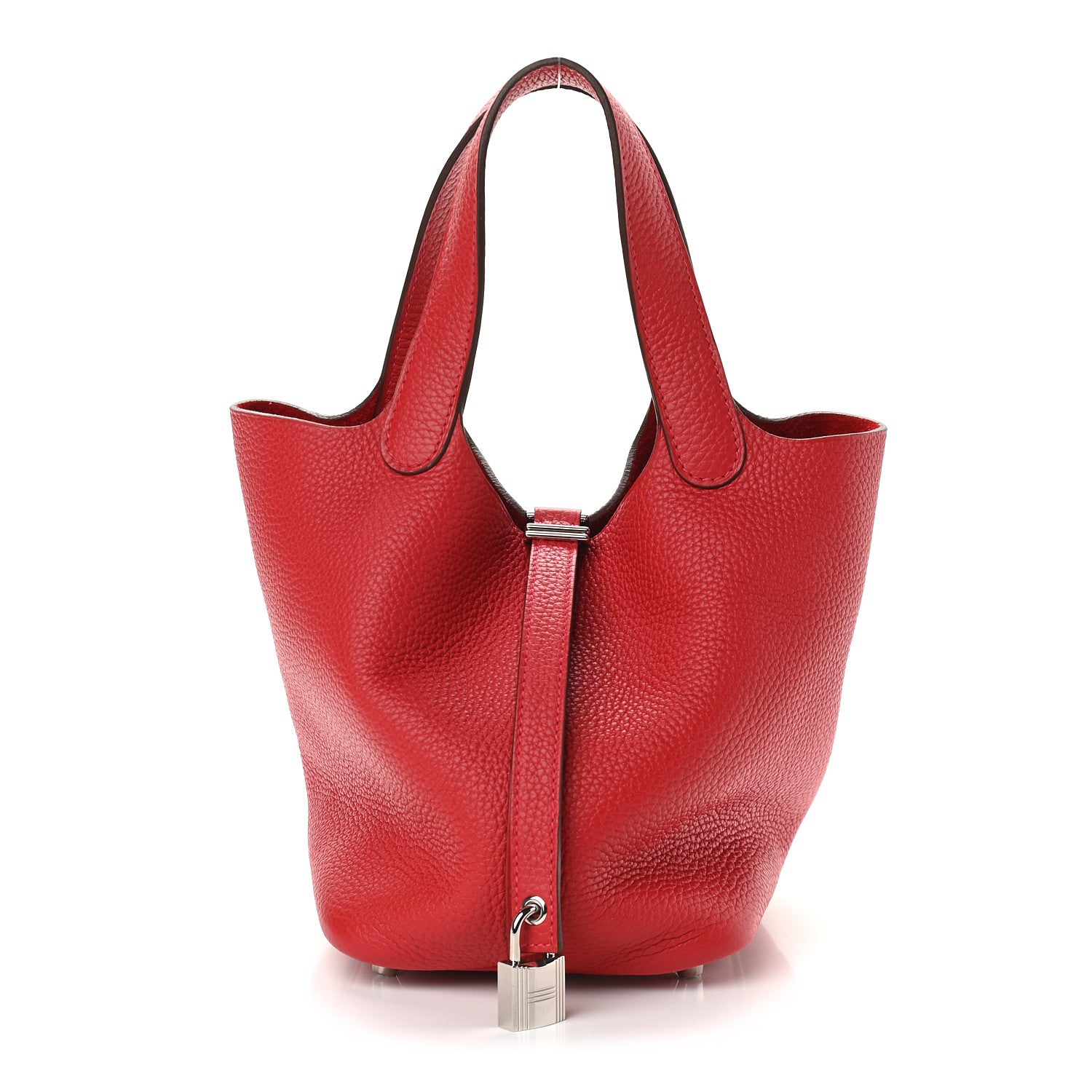 Hermes Taurillon Clemence Picotin Lock 18 PM Rouge Casaque 1 of 9