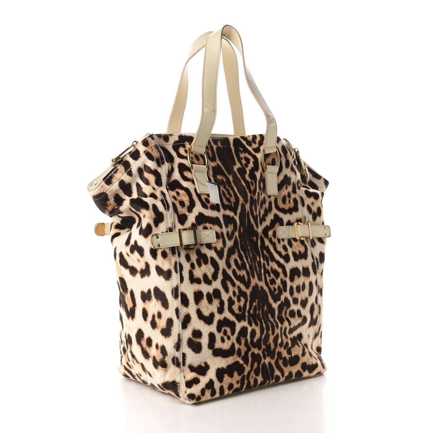 Pony Hair Leopard Print Large Downtown Tote