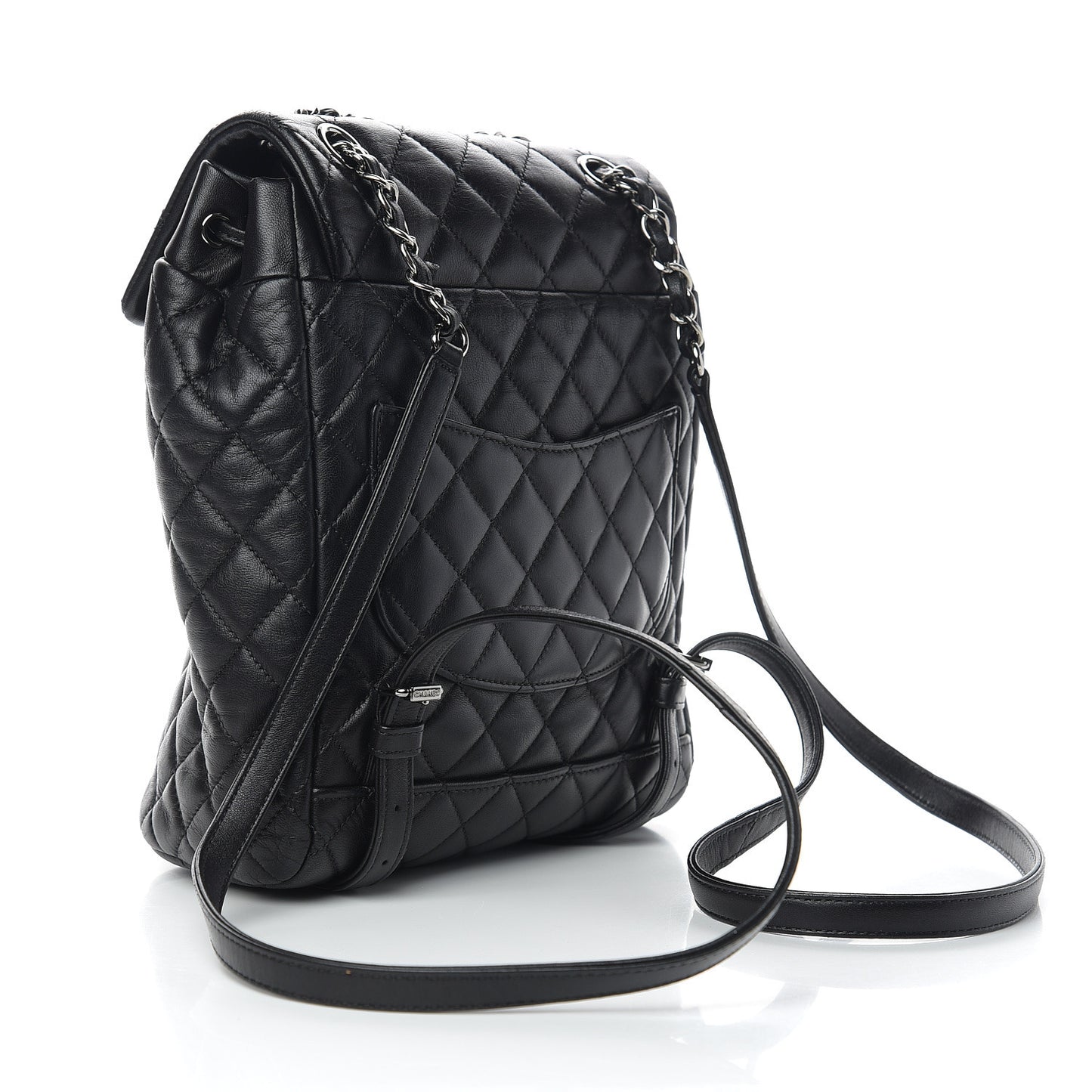 Lambskin Quilted Small Urban Spirit Backpack Black