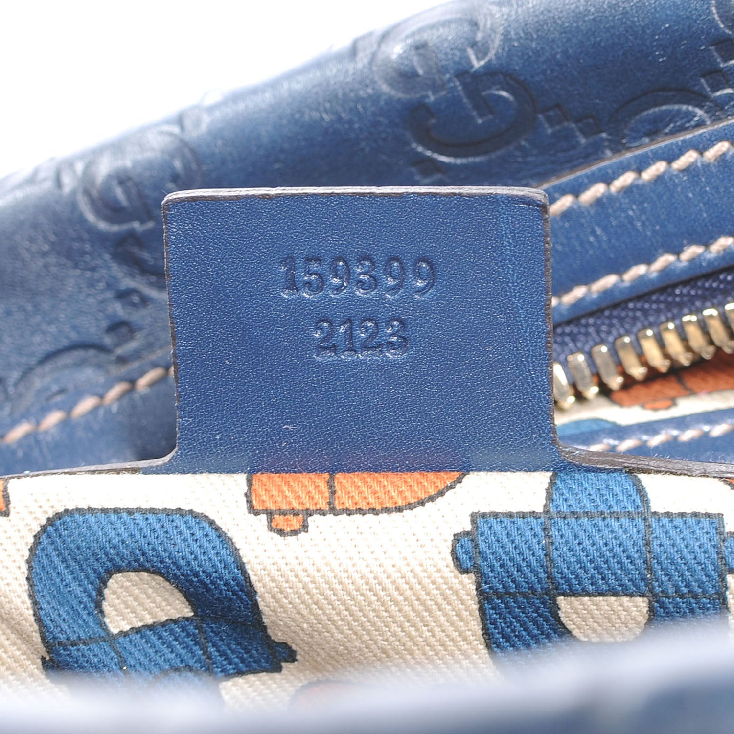 Gucci Guccissima Medium Wave Boston Blue 7 of 7