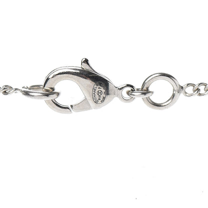 Chanel Crystal Pearl Stars CC Pendant Necklace Silver 4 of 5