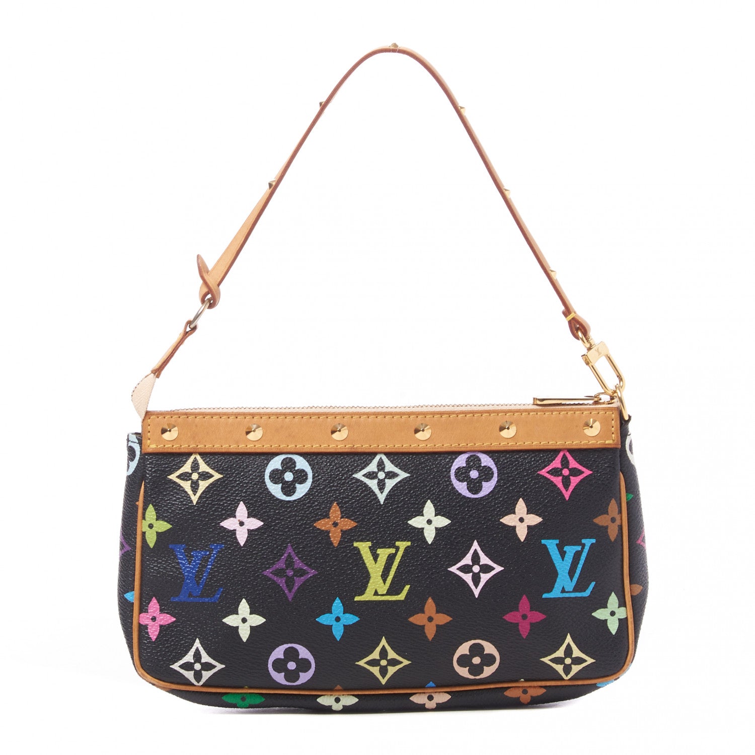 Louis Vuitton Monogram Multicolor Pochette Accessories Black 1 of 8