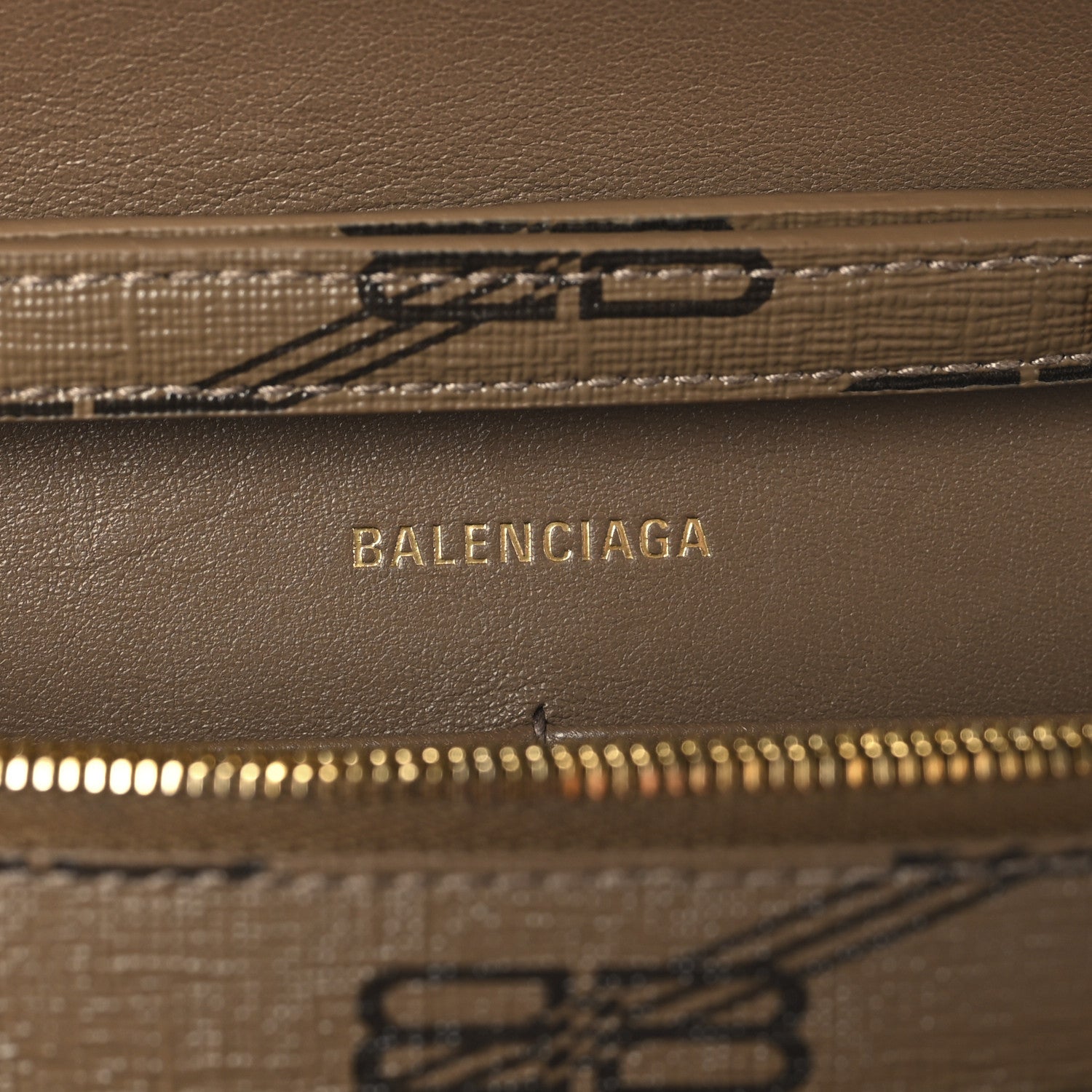 Balenciaga Coated Canvas BB Monogram Hourglass Chain Bag Beige Brown 6 of 9