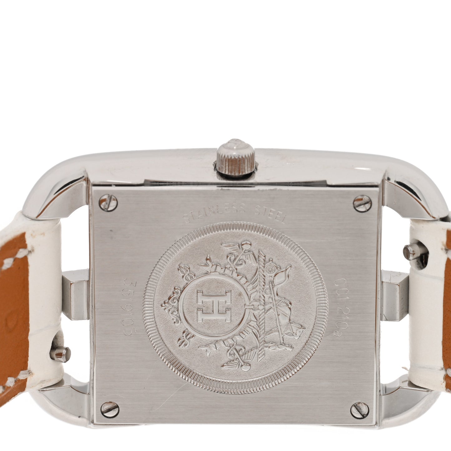 Stainless Steel Alligator Diamond Mother of Pearl 23mm Cape Cod Quartz Watch Blanc