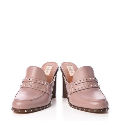 Valentino Garavani Nappa Soul Rockstud High Heel Mules 39 Lipstick 6 of 10