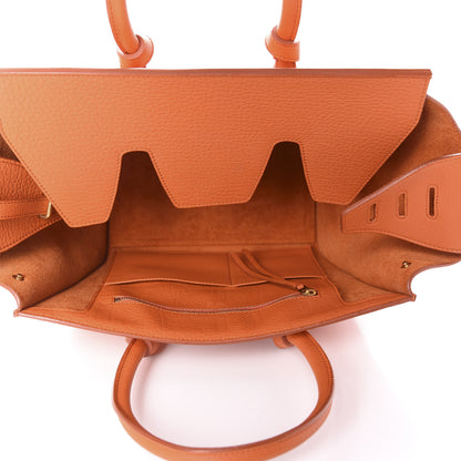 Celine Crisped Calfskin Mini Tie Knot Tote Burnt Orange 5 of 15
