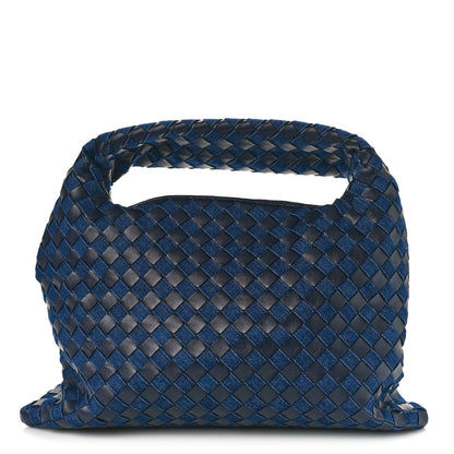 Bottega Veneta Denim Calfskin Intrecciato Small Hop Abyss Indigo 1 of 8