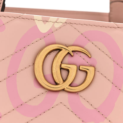 Gucci Calfskin Matelasse GucciGhost Small GG Marmont Tote Perfect Pink Rosa Ivory 14 of 15