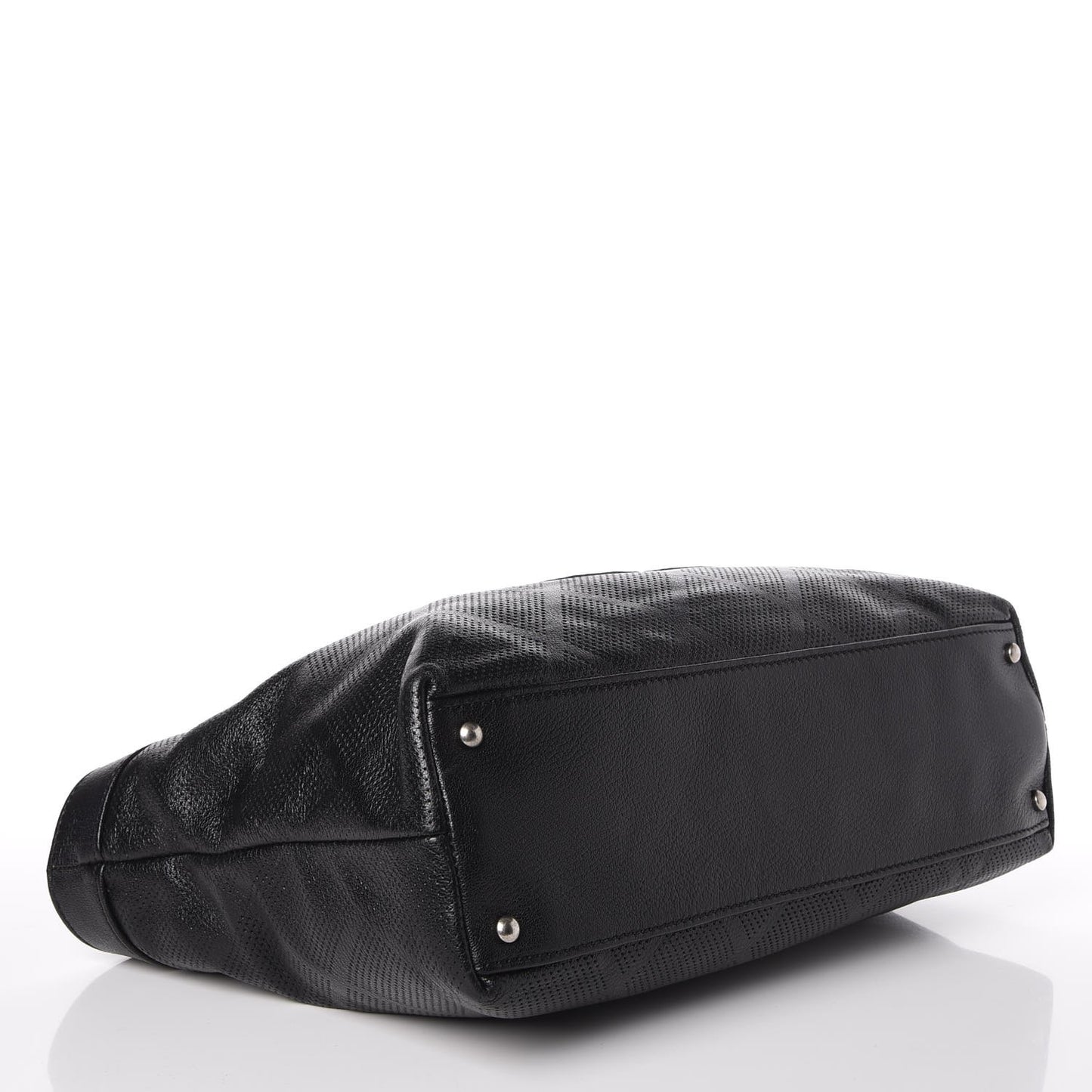 Goatskin Perforated Large CC Tote Black