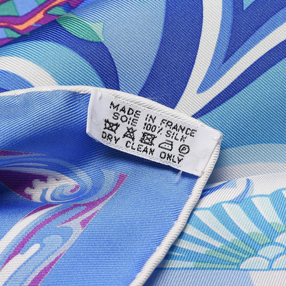 Hermes Silk De la Mer Au Ciel Scarf 90 4 of 4