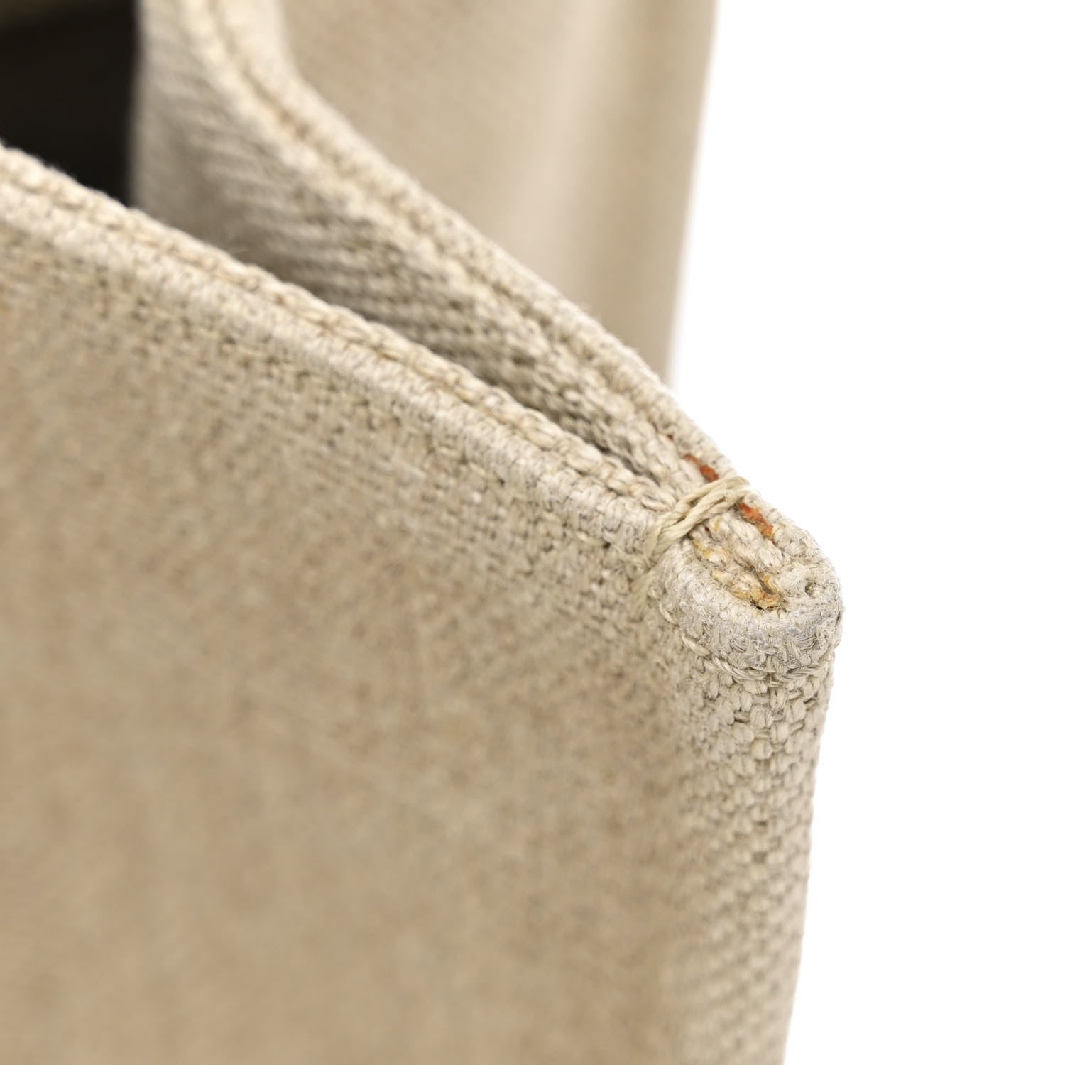 Chloe Linen Calfskin Large Woody Ribbon Tote White Brown 13 of 15